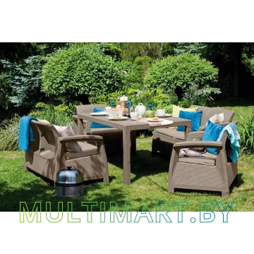 Набор садовой мебели Curver Corfu fiesta set 223230 (коричневый/серо-бежевый)  картинка 4